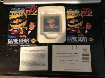 Ayrton Senna's Super Monaco GP II 2 Sega Game Gear, 1992 CIB Complete w/Manual