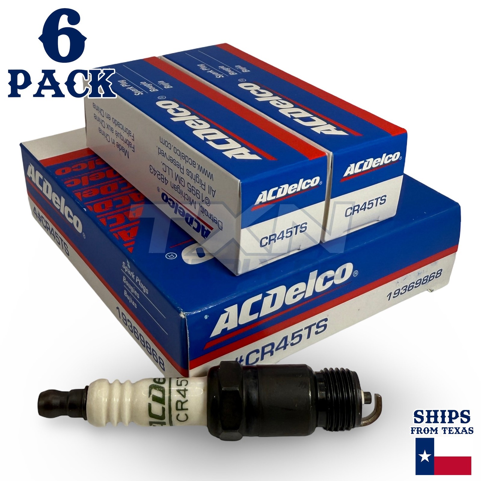 6 Pack Genuine GM ACDelco Spark Plugs CR45TS
