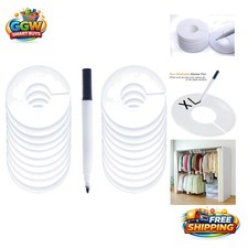 20 Pack Plastic Clothing Size Dividers with Marker - Ultimate Closet Organizer