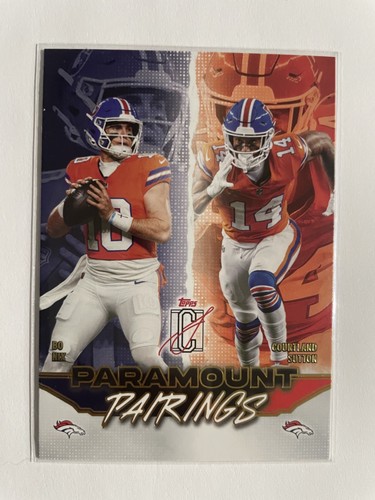 2026 Topps Signature Class - Bo Nix Courtland Sutton - Paramount Pairings #PP-3