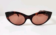 Vintage Persol Cat eye 90's Oval Sunglasses 857 Brown Tortoise Italy 52-20