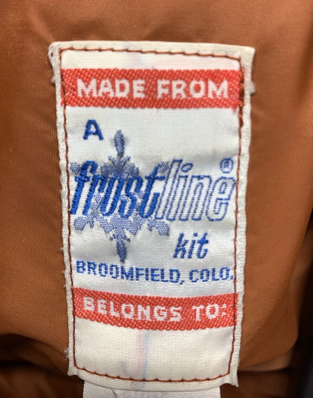 Vintage Frostline Kit Mens Large Burnt Orange Nylon Puffer Down Vest Rancher image 10