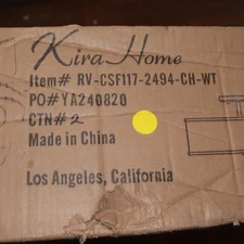 Kira Home Chloe Retro Modern 3-Light Semi-Flush Mount Ceiling Light 15"