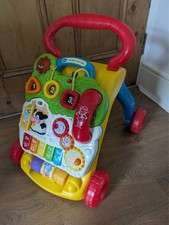 VTech First Steps Baby Walker Stroller Push Farm Animals Music Lights Sounds