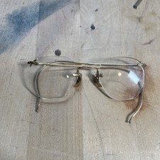 Antique Engraved 1/10 12K By B L Rimless Eyeglasses - K2