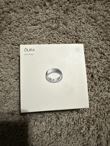 Oura Ring Generation 4 Silver Finish Size 10 Smart Ring Fitness Sleep Tracker