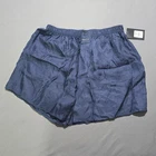 Perry Ellis Boxer Shorts Mens XL Blue 100% Silk Striped Portfolio NWT