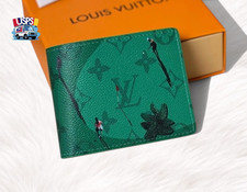 Authentic Louis Vuitton LV Golf Monogram Green Wallet | Mens Bifold | Free S&H