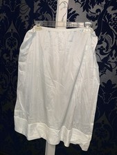 Women Half Slip White Size L 26"Lx18"W WTF30 