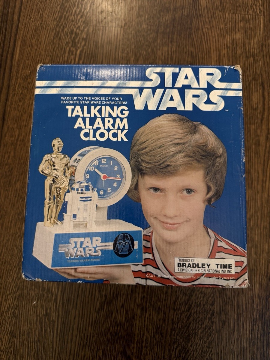 Star Wars Bradley Vintage Quartz Talking Alarm Clock 1984 C-3PO