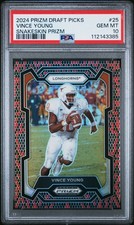 2024 PANINI PRIZM DRAFT PICKS SNAKESKIN PRIZM #25 VINCE YOUNG PSA 10