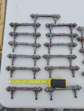 Vintage Drawer Pulls Metal Stamped BA 10656 13 5.5" And 13 4" 26 Total Pieces