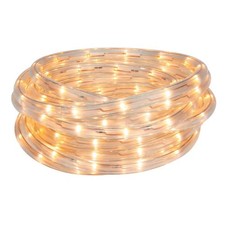 16 ft. Plug-In Bright White LED Dimmable Linkable Outdoor Rope Light with Remote