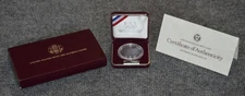 *Empty Box* For 1988-S Proof Seoul Olympic Commem. Silver Dollar Capsule & COA 