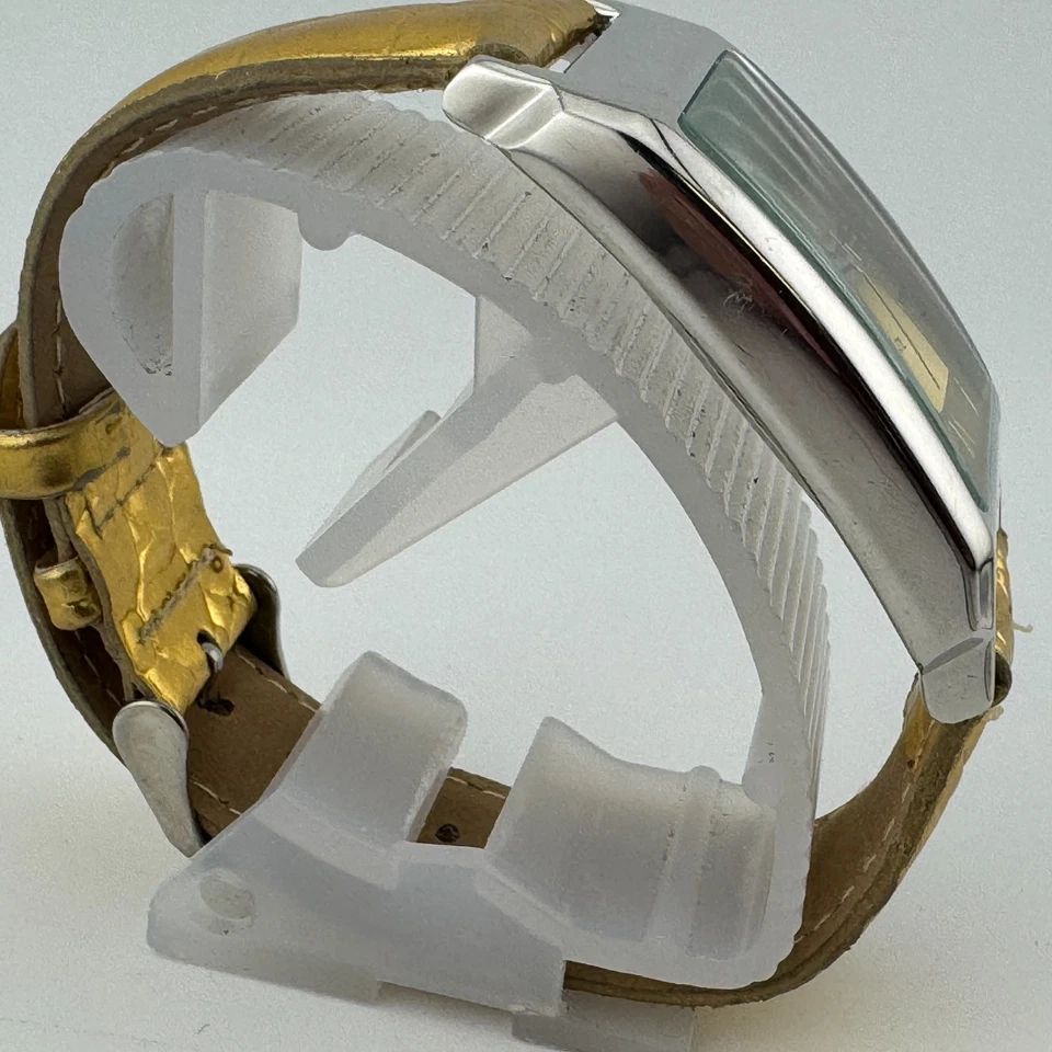 Terner Reloj Cuarzo Hombre Plata Rectángulo Singapur Movt Romano Analógico Batería Nueva Foto 3 de 4