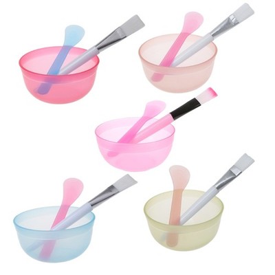 3Pcs Makeup Beauty DIY for Facial Face Mask Bowl Brush Spoon Tool Kit Home