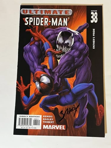 ULTIMATE SPIDER-MAN (2000) #38 1ST PRINT SIGNED BY MARK BAGLEY W/COA VENOM APP