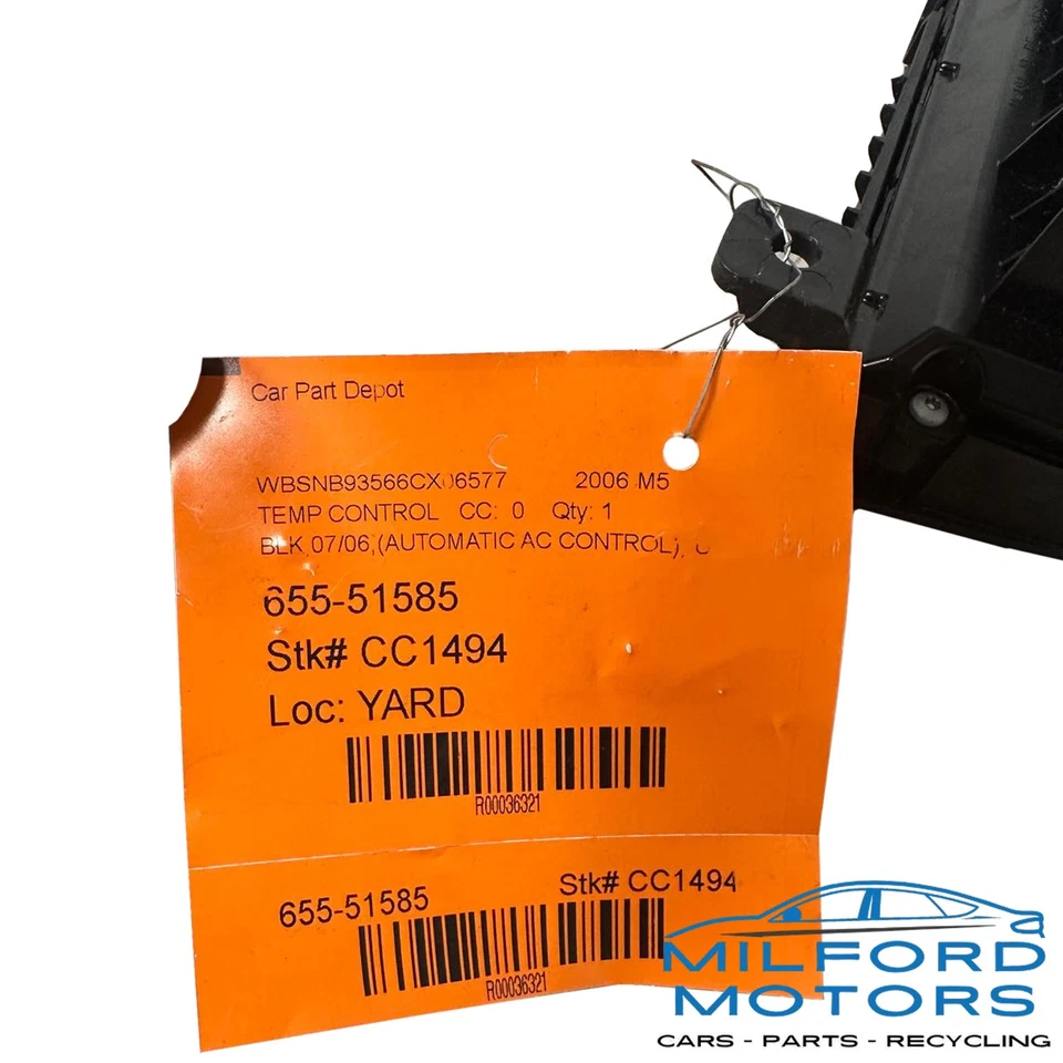 Black Automatic Temperature Control – Fits 2006-2010 BMW M5 Sedan 5.0L - Image 3 of 4