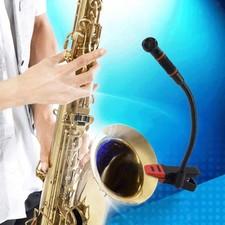 Clip On Instrumental Condenser Microphone Gooseneck Mic for Trumpet Sax