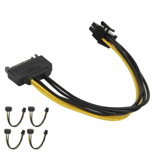 5x 6pin To 15pin Power Cable Graphics Card Power Supply Adapter Conversion Ca FY - Zdjęcie 13 z 24