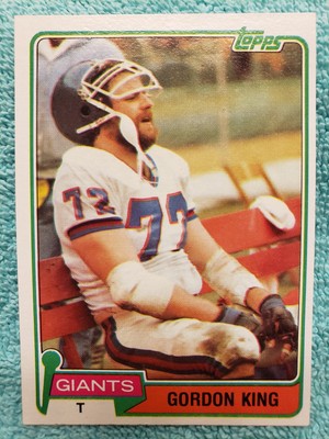1981 TOPPS GORDON KING ROOKIE #14 NEW YORK GIANTS RC 