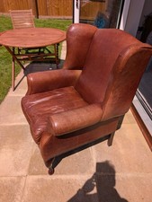 Laura Ashley Denbigh Leather Armchair Stunning Wingback Chair🚚 Del Available