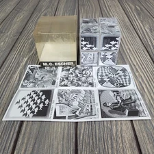 M.C Escher Block Desktop Puzzle Cube 1990 Cordon Art Pussycat Germany Vintage VG