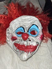 Spirit Halloween Freaky Clown Mask w/ Wig Evil Scary Costume