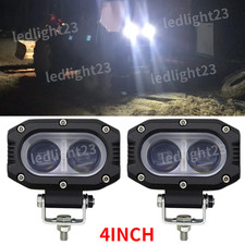 12/24V  2 Small Square 12W LED work lamp flood lights tractor recovery truck van