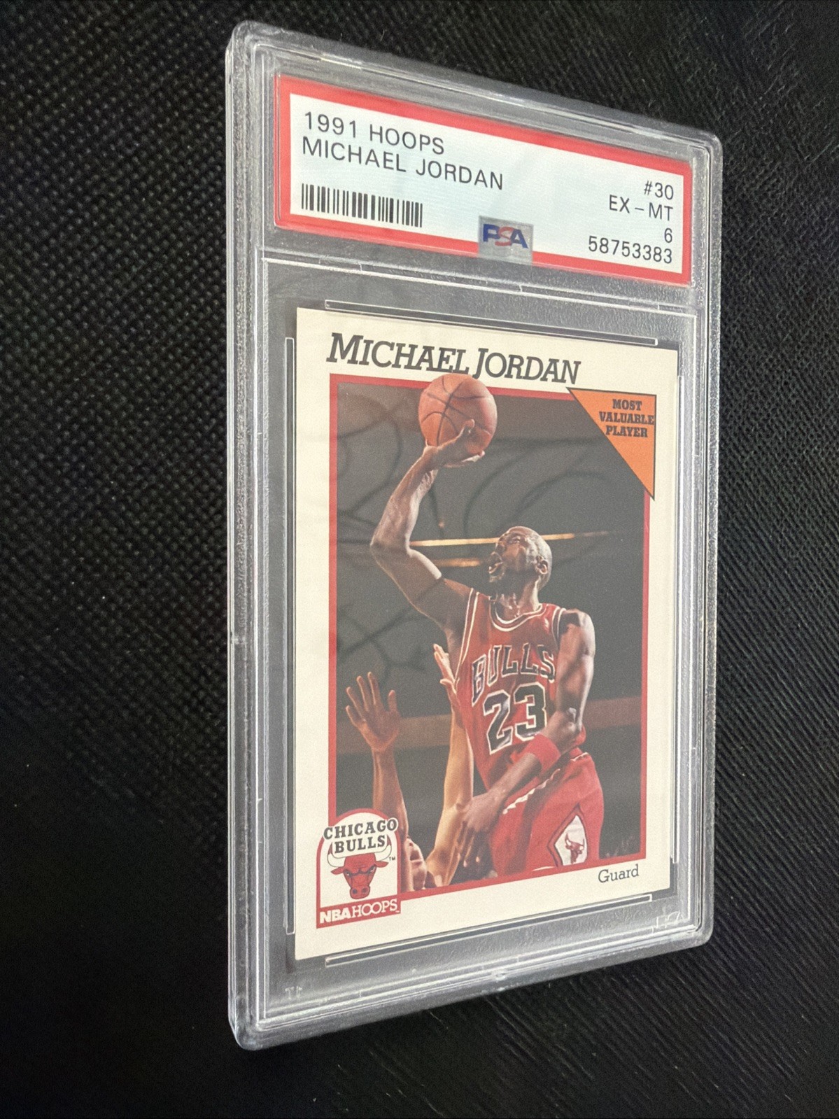 Michael Jordan 1991 Hoops #30 - PSA 6 - Nice Clean Slab view 4