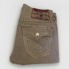 True Religion Ricky Super T Grey Light Wash Neutral Denim 100 Cotton USA Made