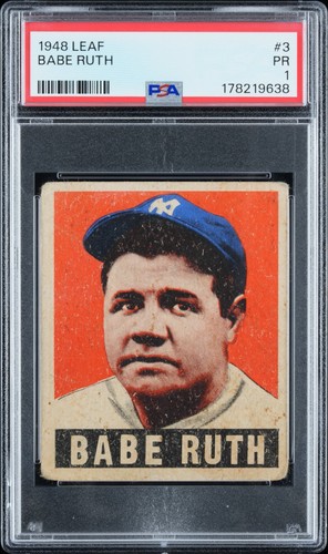 PSA 1 1948 Leaf #3 Babe Ruth New York Yankees