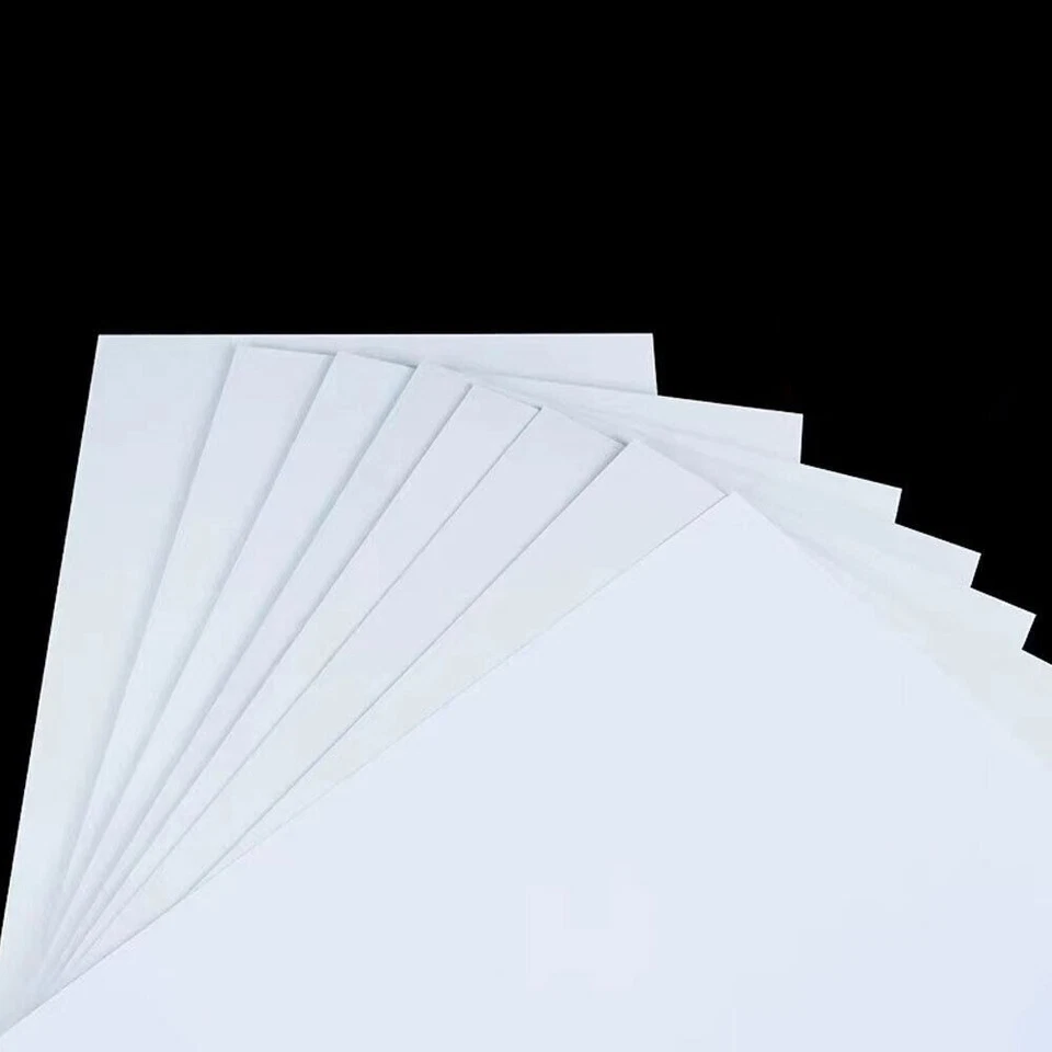 4Pcs 8"x8"x0.04" White ABS Styrene Plastic Flat Sheet Plate DIY Model Building - Image 2 of 4