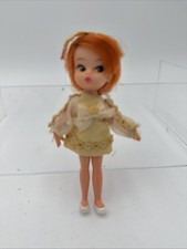 Vintage 1967 Hasbro 4” Dolly Darling Honey #8533 With Dress And Headband