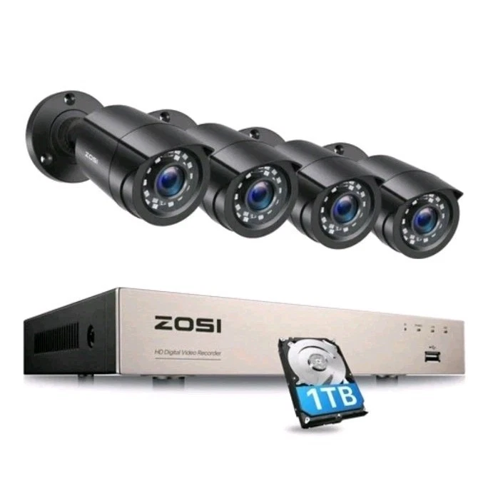 ZOSI 5MP Lite 8CH DVR Security Camera System 1080P Outdoor with Hard Drive 1TB - Image 2 of 4