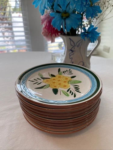 9 Vtg Stangl Pottery Country Garden 6” Dessert Plates
