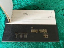 Vintage Borum & Pease Money Receipts Book -- 2 Pack Set, Standard 772