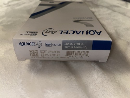 Convatech Aquacel AG Silver Impregnated Antimicrobial Dressing Exp 2022 .39 x 18 - Picture 4 of 12