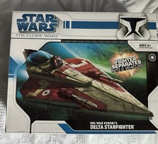 STAR WARS THE CLONE WARS OBI-WAN KENOBI'S DELTA STARFIGHTER NIB Unopened