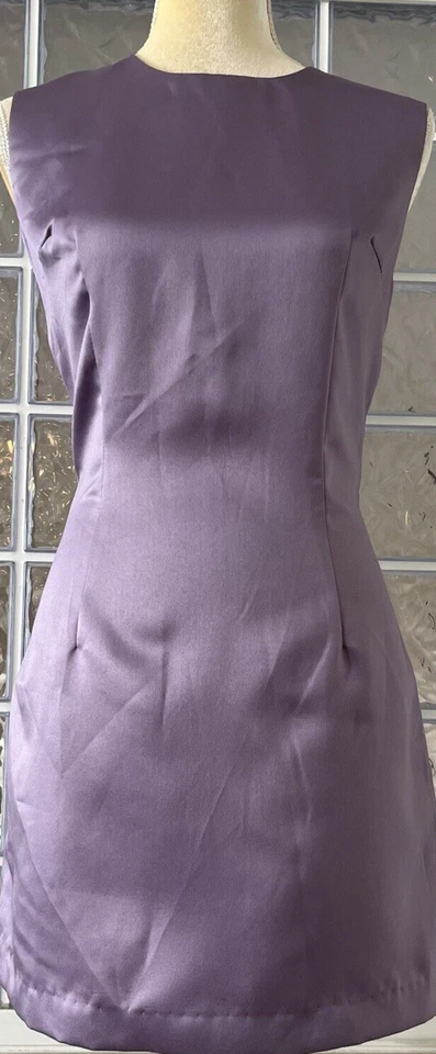 RAMPAGE R-WEAR новый с Ярлыками женская лаванда без рукавов шелковистый атласное короткое платье размер 9 - Изображение 4 из 4