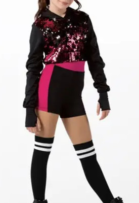 New WEISSMAN That's What I Like 13766 PINK Biketard w/Hoodie Set IC INT.CHILD