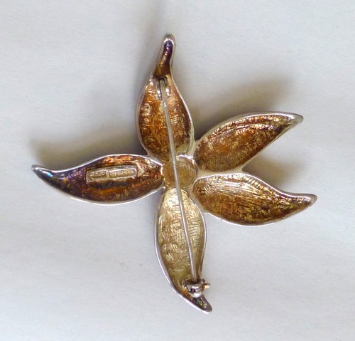 Broche de 21 gramos plata 925 hawaiana Plumeria 5 pétalos flor LG 3 - Imagen 5 de 5