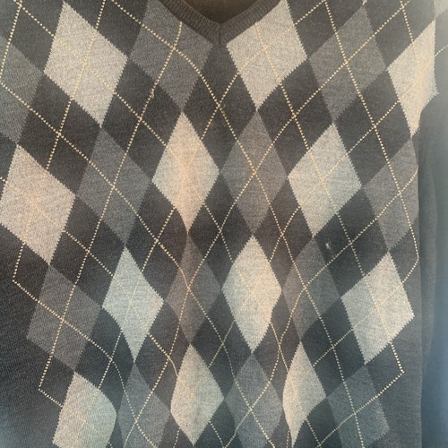 Merinowolle Pullover Marks & Spencer Pulli V-Ausschnitt Argyle Herren Medium Pulli - Bild 3 von 15