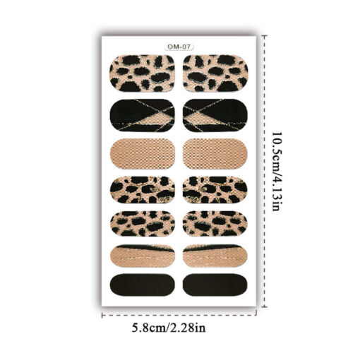 Leoparden-Nagelaufkleber Aluminiumfolie Komplett Umwickelt Farbverlaufs- 〒 - Bild 11 von 25
