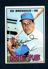 1967 Topps Baseball Card #121 Ed Bressoud Mets VG