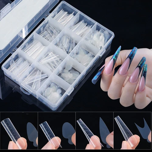 288 Stck./Box Poly Nagel Gel Verlängerung Form Tipps Nail Art Dual schnelle Aufbauformen - Bild 5 von 18