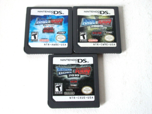 Nintendo DS Wrestling Games Lot WWE SmackDown vs. Raw 2010 2009 2008 Game - Picture 1 of 5