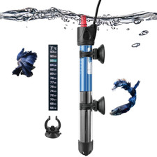 Hitop 25W/50W/100W/300W Adjustable Aquarium Heater, Submersible Glass Water Heat