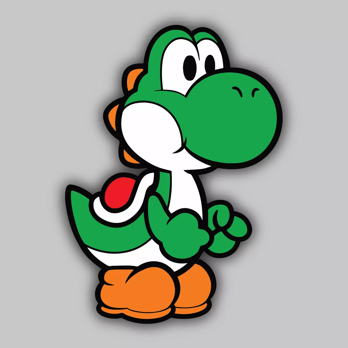 Yoshi Vinyl Sticker/Decal - Cartoon - Super Mario Bros - Nintendo - Luigi -  Toad