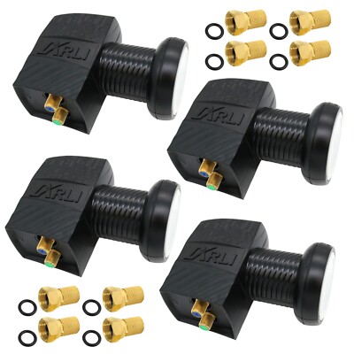 4x Twin LNB inkl. 8 F Stecker Sat Digital UHD 2 Teilnehmer 4K Wetterschutz Set20